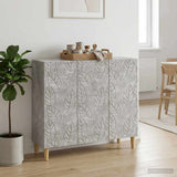 Vidaxl dressoir betongrijs 89 x 34,5 x 80 cm bewerkt hout
