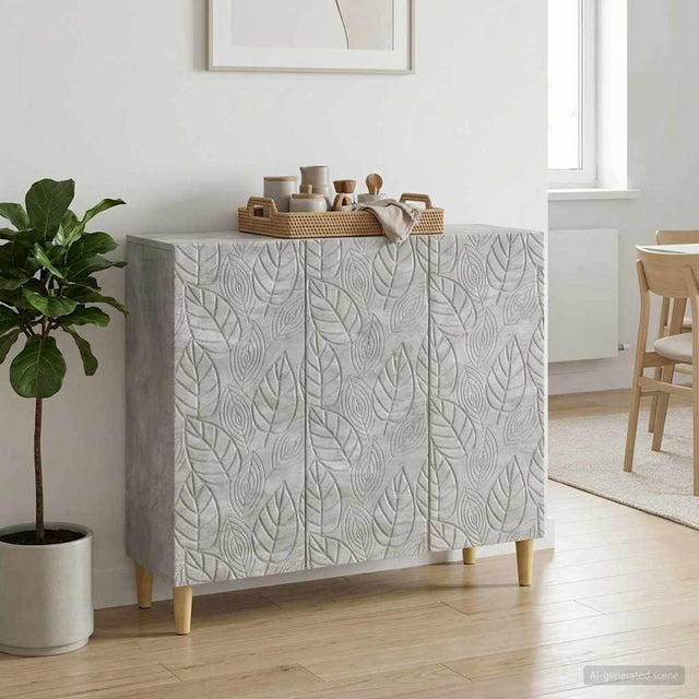 Vidaxl dressoir betongrijs 89 x 34,5 x 80 cm bewerkt hout