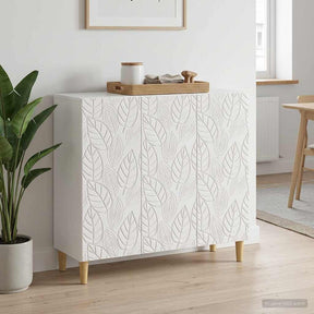 Vidaxl dressoir hoogglans wit 89 x 34,5 x 80 cm bewerkt hout