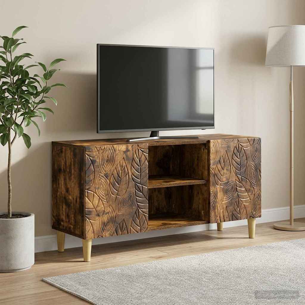 Vidaxl tv-kast 102 x 34,5 x 50 cm gerookt eiken bewerkt hout