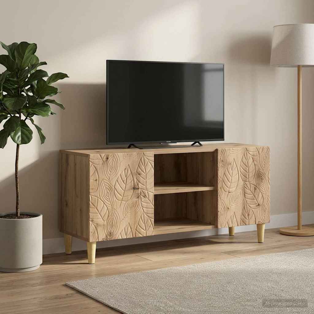 Vidaxl tv-kast 102 x 34,5 x 50 cm artisanaal eiken bewerkt hout