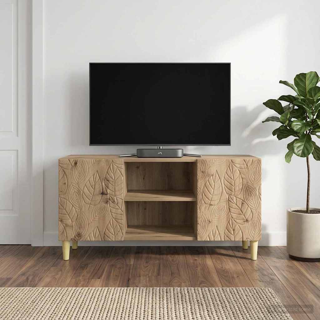 Vidaxl tv-kast 102 x 34,5 x 50 cm artisanaal eiken bewerkt hout