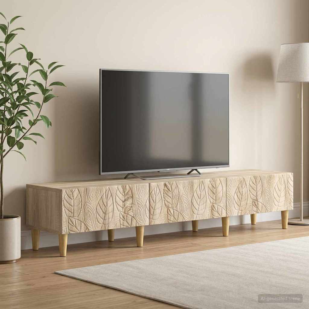 Vidaxl tv-kast 147 x 34,5 x 30 cm sonoma eiken bewerkt hout