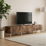 Vidaxl tv-kast 147 x 34,5 x 30 cm gerookt eiken bewerkt hout