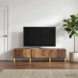 Vidaxl tv-kast 147 x 34,5 x 30 cm oud hout bewerkt hout