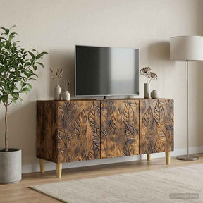 Vidaxl tv-kast 99 x 34,5 x 50 cm gerookt eiken bewerkt hout