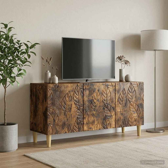 Vidaxl tv-kast 99 x 34,5 x 50 cm gerookt eiken bewerkt hout