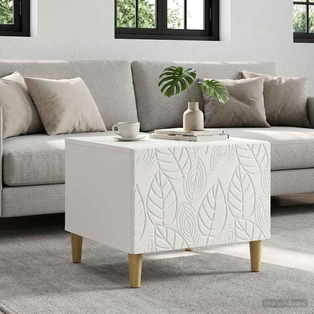 Vidaxl salontafel wit 50 x 49 x 40 cm bewerkt hout