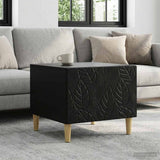 Vidaxl salontafel zwart 50 x 49 x 40 cm bewerkt hout