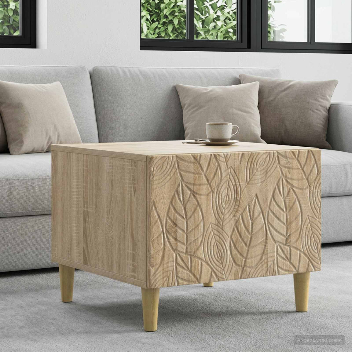 Vidaxl salontafel sonoma eiken 50 x 49 x 40 cm bewerkt hout
