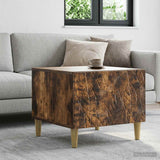 Vidaxl salontafel gerookt eiken 50 x 49 x 40 cm bewerkt hout