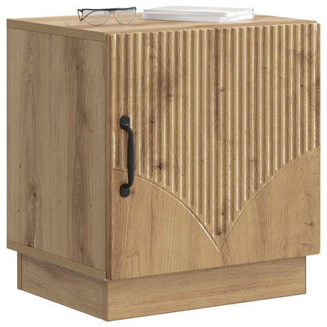 Vidaxl nachtkastje artisanaal eiken 43 x 34,5 x 47 cm bewerkt hout