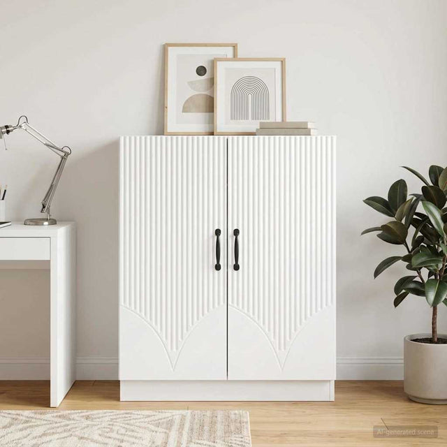 Vidaxl dressoir hoogglans wit 66 x 34,5 x 87 cm bewerkt hout