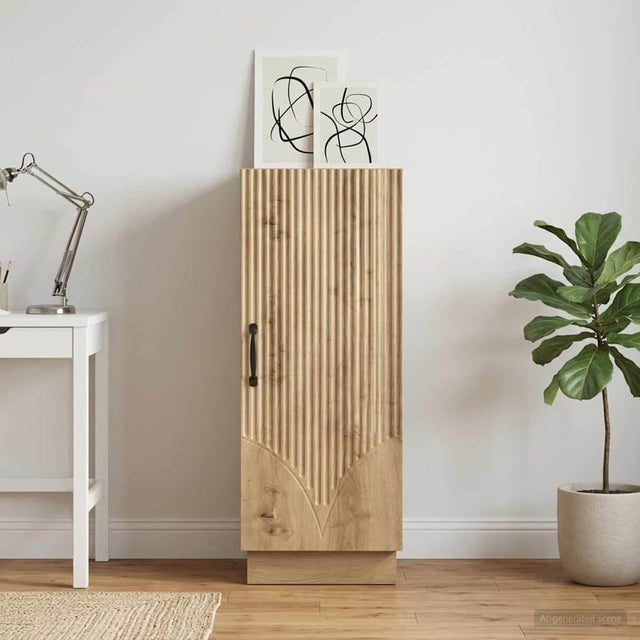 Vidaxl dressoir artisanaal eiken 33 x 34,5 x 87 cm bewerkt hout