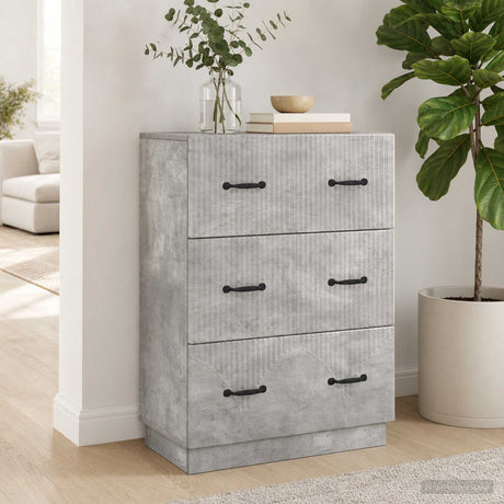 Vidaxl ladenkast betongrijs 66 x 34,5 x 87 cm bewerkt hout