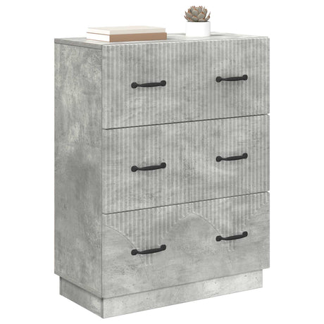 Vidaxl ladenkast betongrijs 66 x 34,5 x 87 cm bewerkt hout