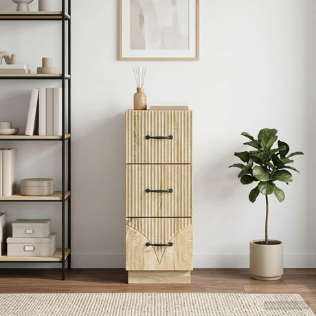 Vidaxl ladenkast 33 x 34,5 x 87 cm bewerkt hout sonoma eiken
