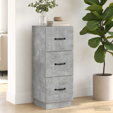 Vidaxl ladenkast 33 x 34,5 x 87 cm bewerkt hout betongrijs