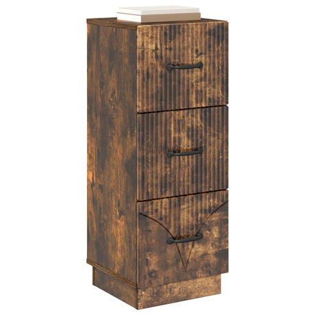 Vidaxl ladenkast 33 x 34,5 x 87 cm bewerkt hout gerookt eiken