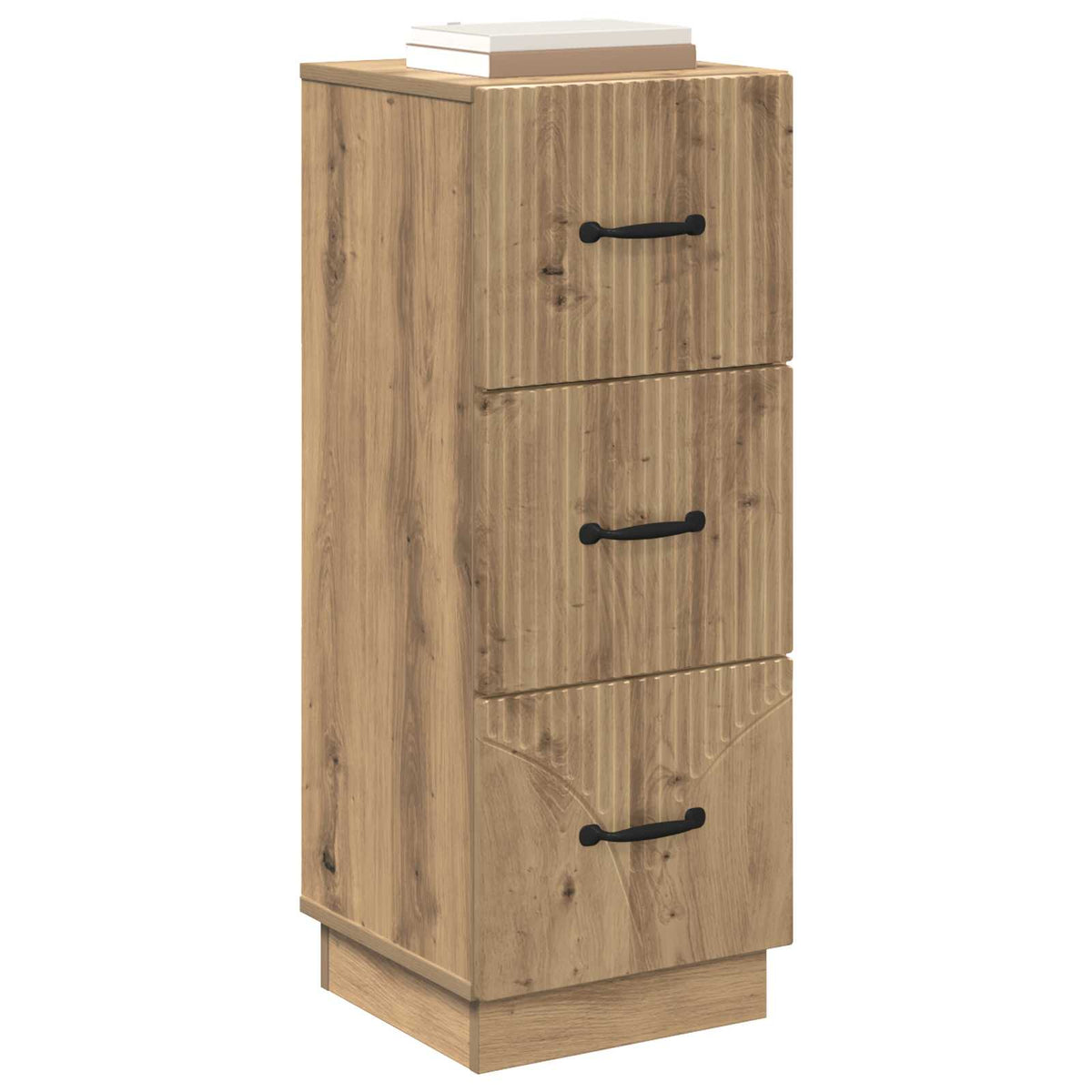Vidaxl ladenkast 33 x 34,5 x 87 cm bewerkt hout artisanaal eiken