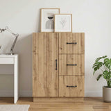 Vidaxl dressoir artisanaal eiken 66 x 34,5 x 87 cm bewerkt hout