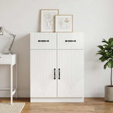 Vidaxl dressoir met lade hoogglans wit 66 x 34,5 x 87 cm bewerkt hout
