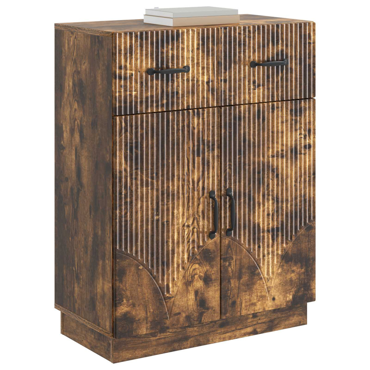 Vidaxl dressoir met lade gerookt eiken 66 x 34,5 x 87 cm bewerkt hout