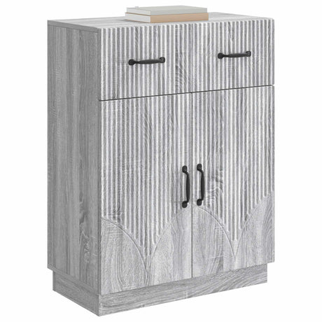 Vidaxl dressoir met lade grijs sonoma 66 x 34,5 x 87 cm bewerkt hout