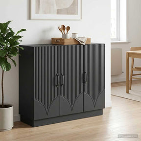 Vidaxl dressoir zwart 89 x 34,5 x 77 cm bewerkt hout