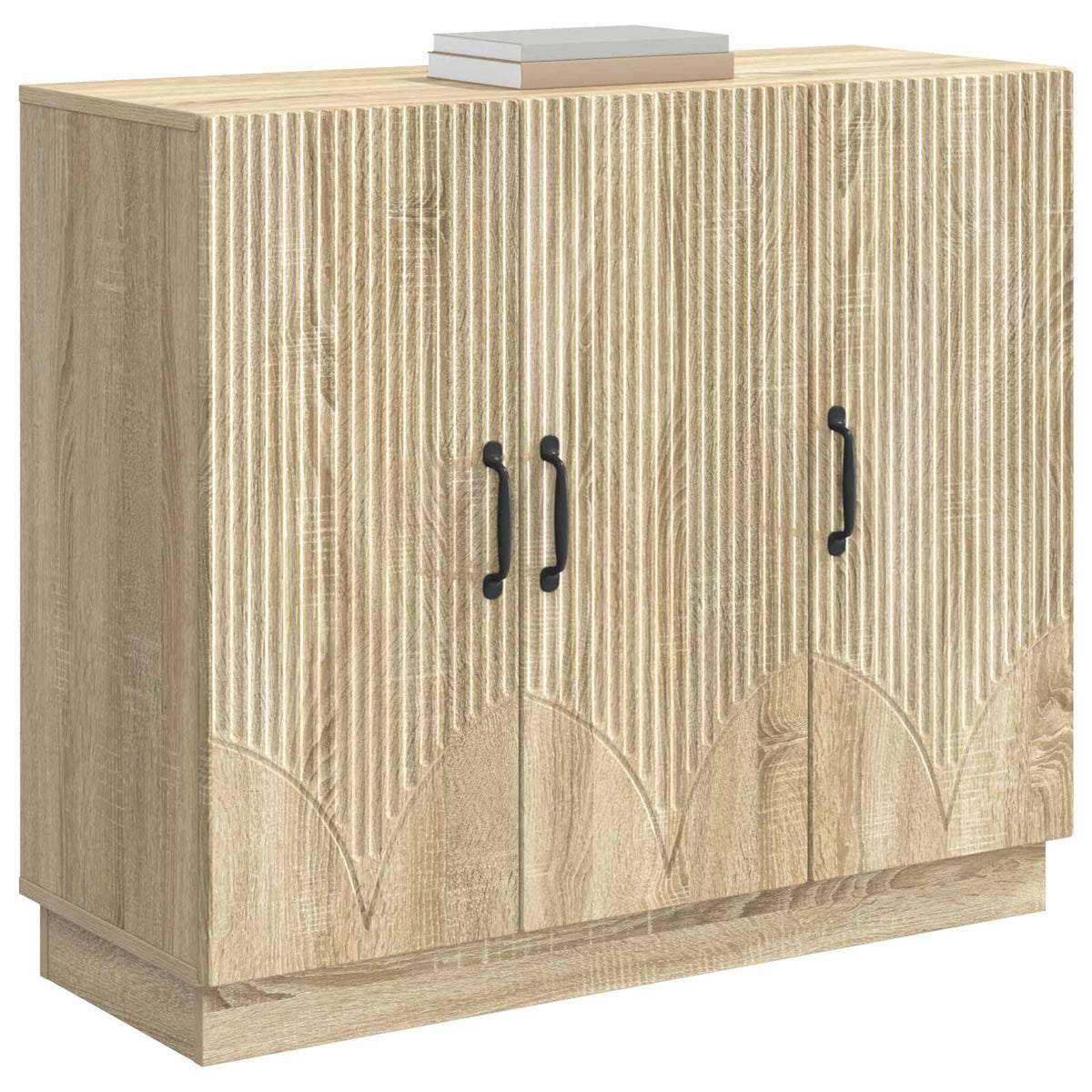 Vidaxl dressoir sonoma eiken 89 x 34,5 x 77 cm bewerkt hout
