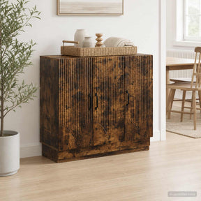 Vidaxl dressoir gerookt eiken 89 x 34,5 x 77 cm bewerkt hout