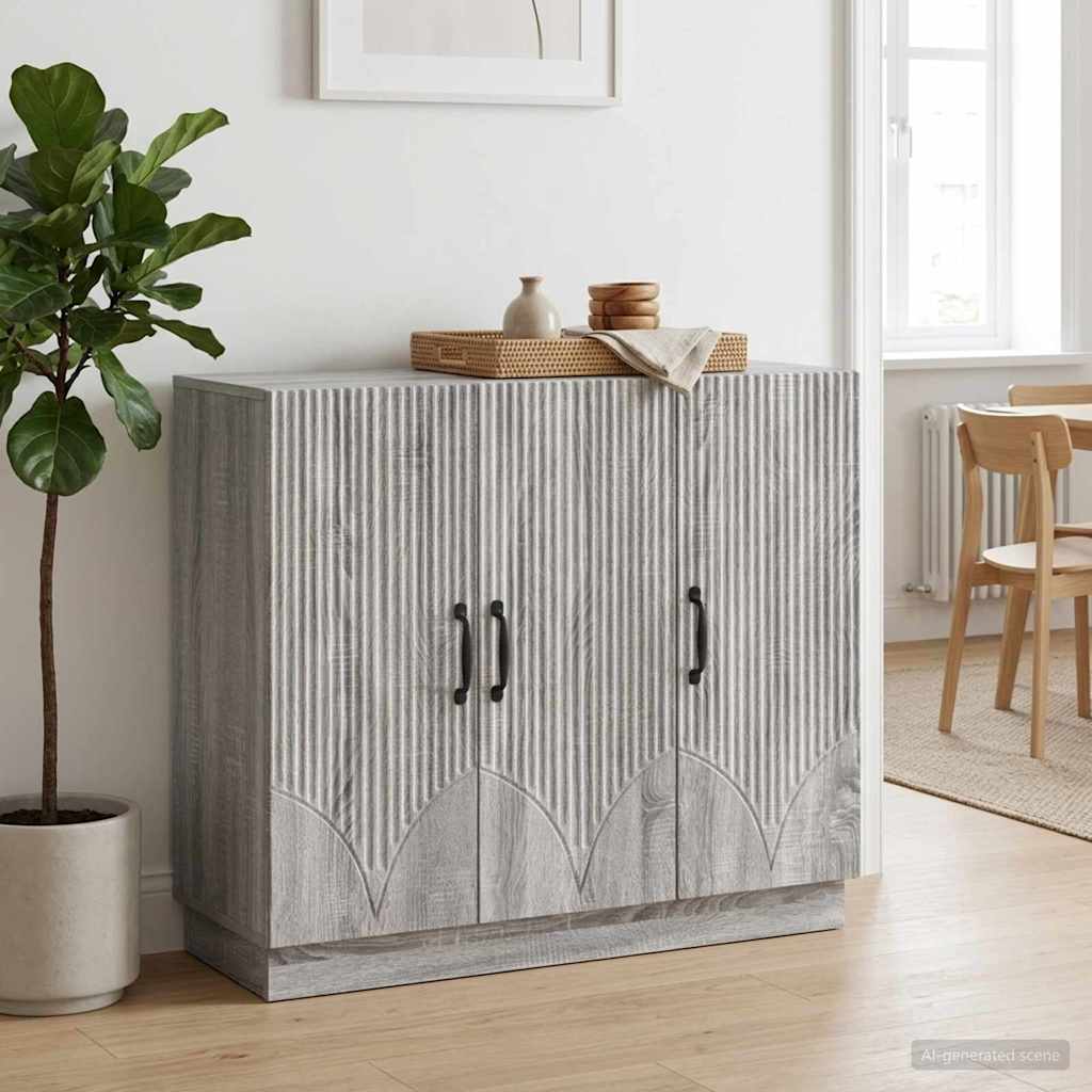 Vidaxl dressoir grijs sonoma 89 x 34,5 x 77 cm bewerkt hout