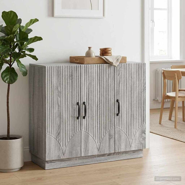 Vidaxl dressoir grijs sonoma 89 x 34,5 x 77 cm bewerkt hout
