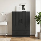 Vidaxl dressoir met lade zwart 66 x 34,5 x 92 cm bewerkt hout