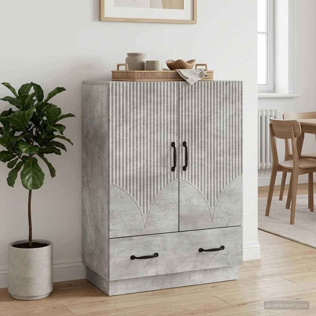 Vidaxl dressoir met lade betongrijs 66 x 34,5 x 92 cm bewerkt hout