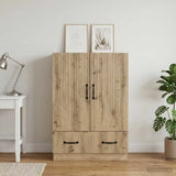 Vidaxl dressoir artisanaal eiken 66 x 34,5 x 92 cm bewerkt hout