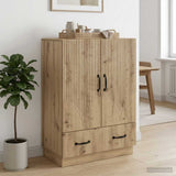 Vidaxl dressoir artisanaal eiken 66 x 34,5 x 92 cm bewerkt hout