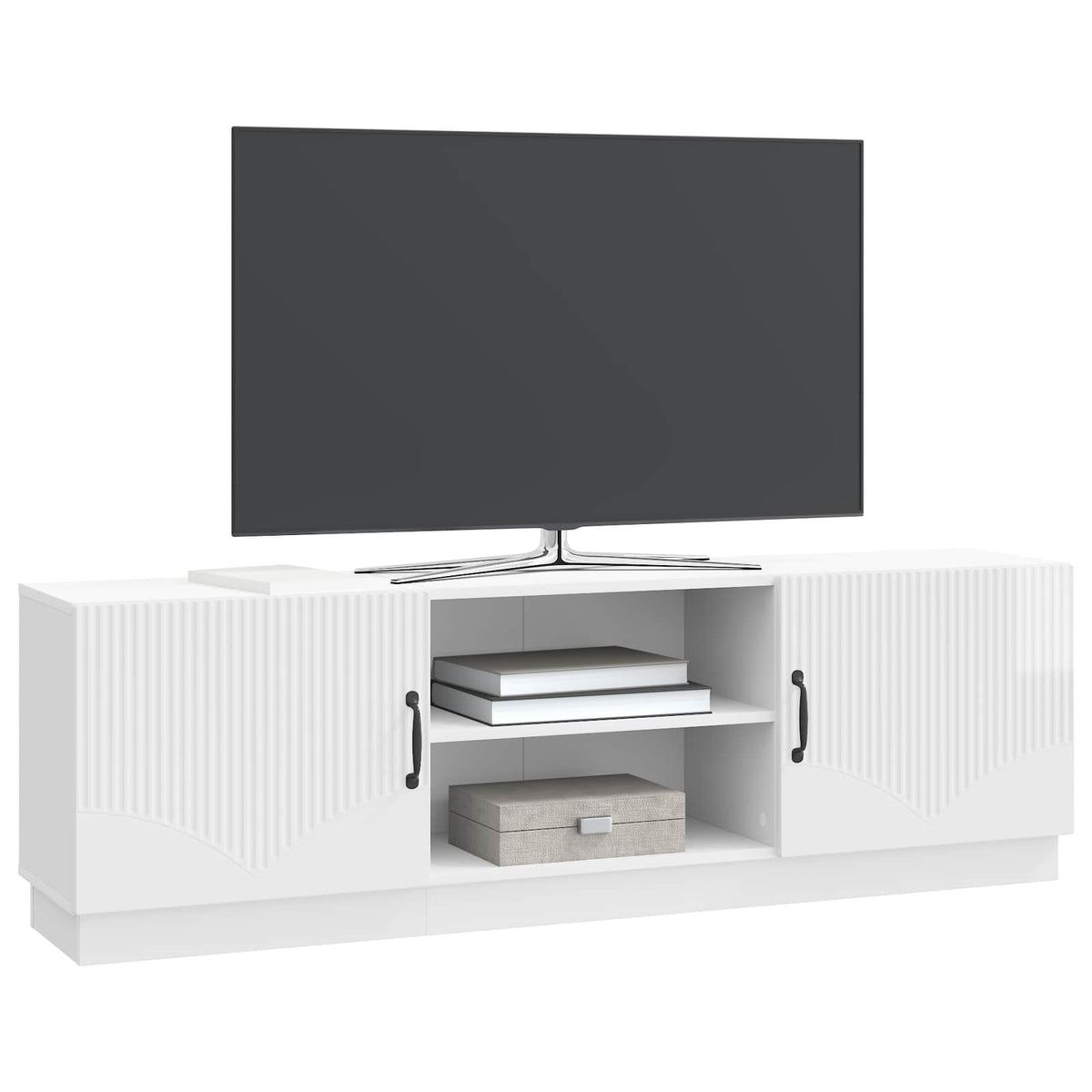 Vidaxl tv-kast hoogglans wit 150 x 31 x 47 cm bewerkt hout