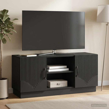 Vidaxl tv-kast 102 x 34,5 x 47 cm zwart bewerkt hout
