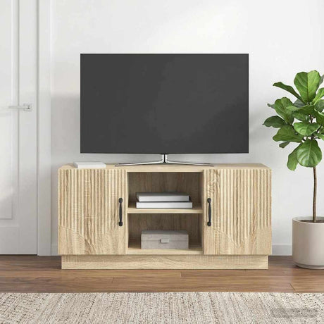 Vidaxl tv-kast 102 x 34,5 x 47 cm sonoma eiken bewerkt hout