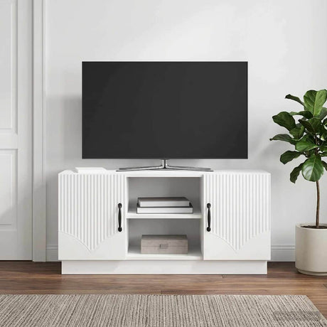 Vidaxl tv-kast 102 x 34,5 x 47 cm hoogglans wit bewerkt hout