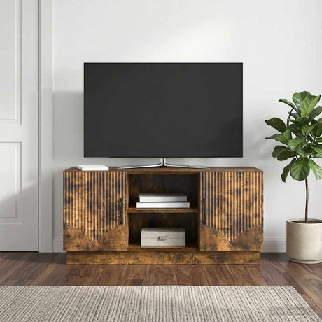 Vidaxl tv-kast 102 x 34,5 x 47 cm gerookt eiken bewerkt hout