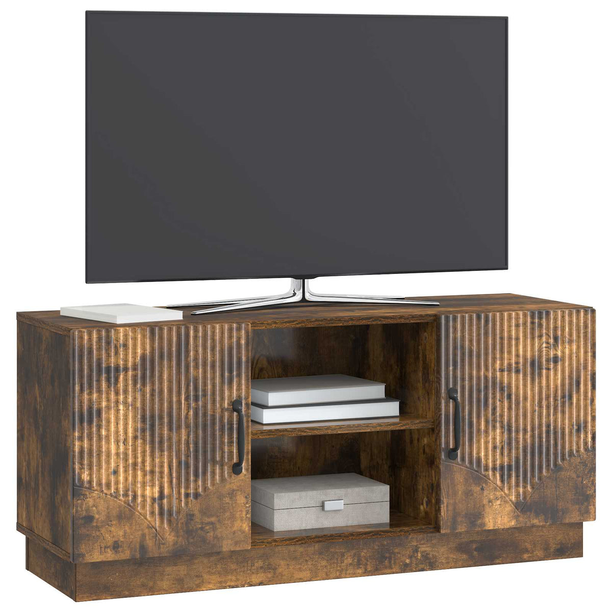 Vidaxl tv-kast 102 x 34,5 x 47 cm gerookt eiken bewerkt hout