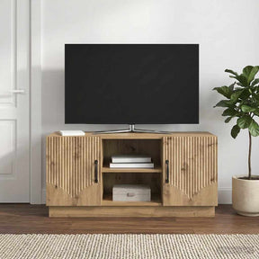 Vidaxl tv-kast 102 x 34,5 x 47 cm artisanaal eiken bewerkt hout