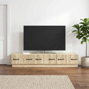 Vidaxl tv-kast met lade sonoma eiken 147 x 34,5 x 27 cm bewerkt hout