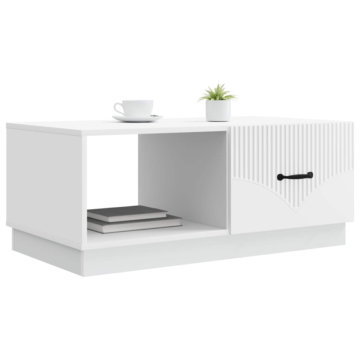 Vidaxl salontafel wit 90 x 50 x 37 cm bewerkt hout