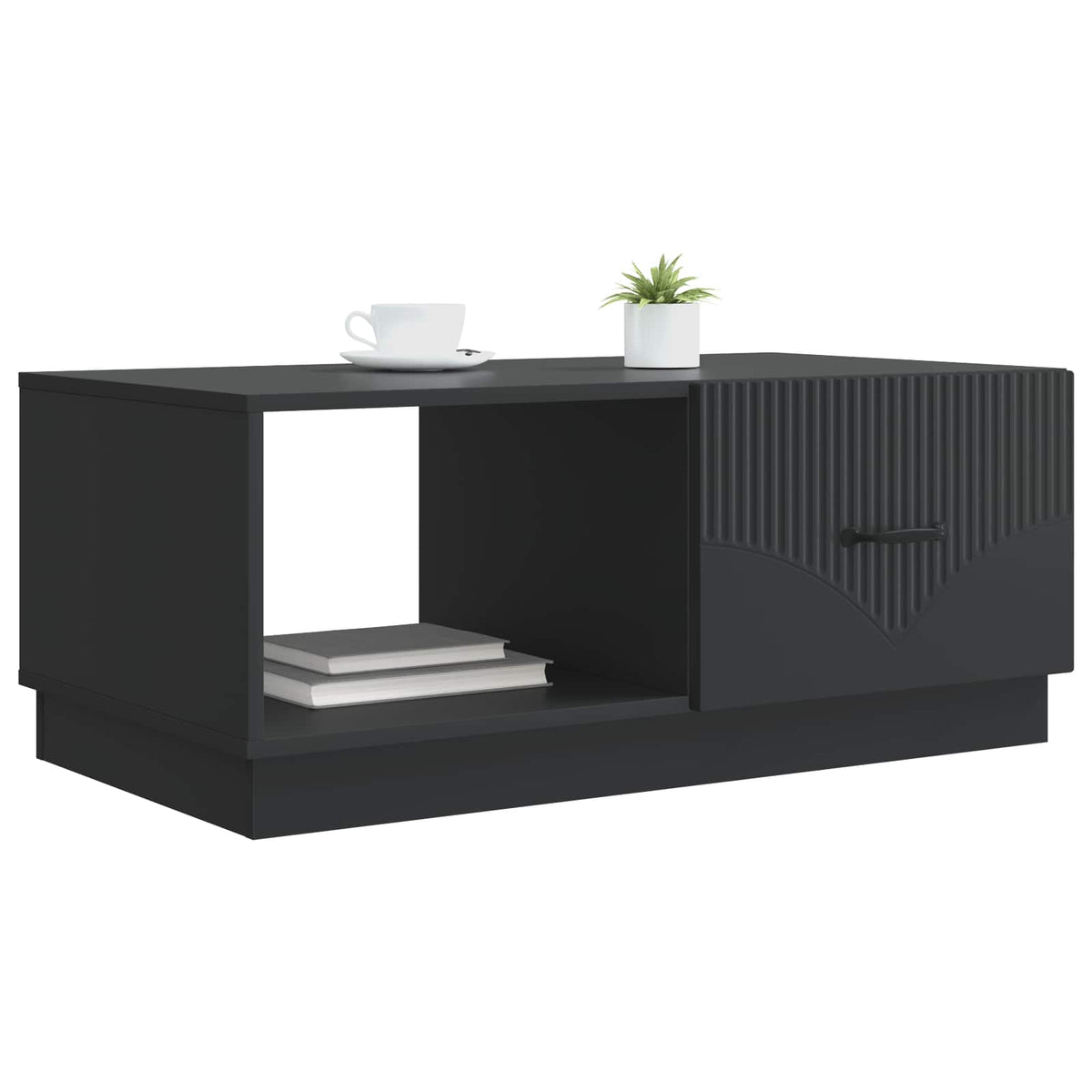 Vidaxl salontafel zwart 90 x 50 x 37 cm bewerkt hout