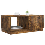 Vidaxl salontafel gerookt eiken 90 x 50 x 37 cm bewerkt hout