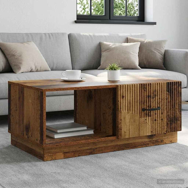 Vidaxl salontafel oud hout 90 x 50 x 37 cm bewerkt hout