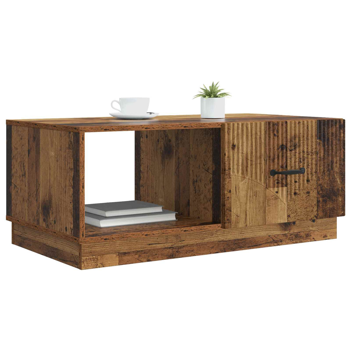 Vidaxl salontafel oud hout 90 x 50 x 37 cm bewerkt hout